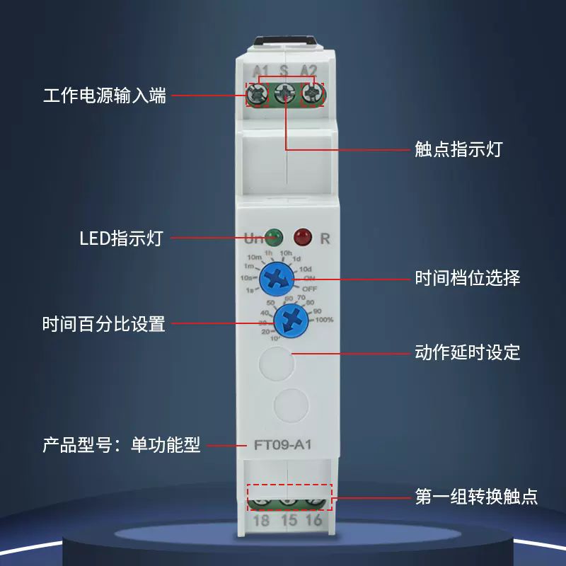 FT09系列通電斷電循環(huán)多功能時(shí)間繼電器